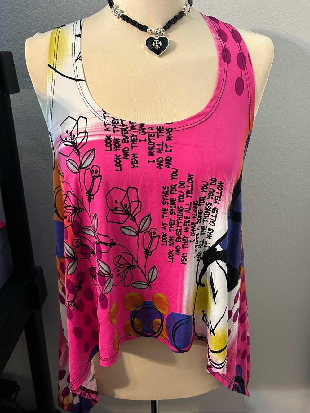 Cherry Blossom Print Tank Top